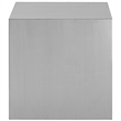 Modway Cast Modern Style Stainless Steel Side Table in Silver