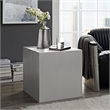 Modway Cast Modern Style Stainless Steel Side Table in Silver