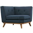 Modway Engage L-Shaped Upholstered Fabric Sectional Sofa in Azure Blue