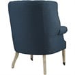 Modway Chart Upholstered Accent Chair with Casters in Azure