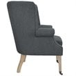 Modway Chart Upholstered Accent Chair with Casters in Gray