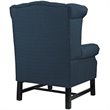 Steer Upholstered Fabric Armchair in Azure