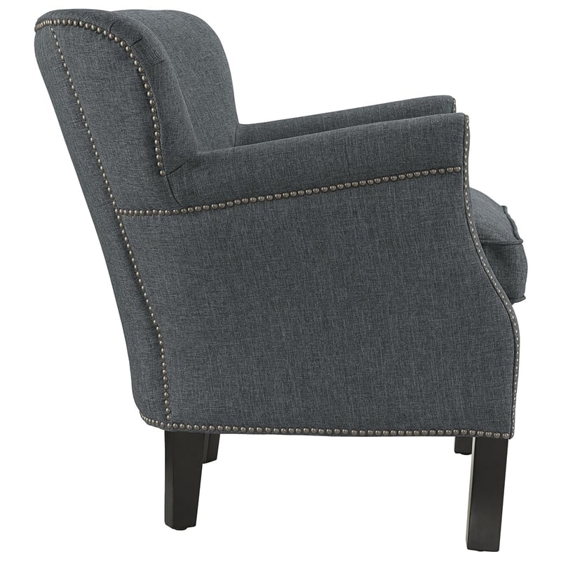 Modway Key Fabric Accent Chair in Gray