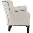 Modway Key Fabric Upholstered Accent Chair in Sand