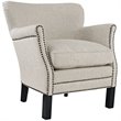 Modway Key Fabric Upholstered Accent Chair in Sand