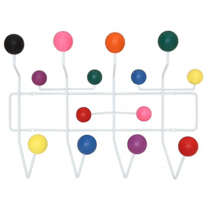 Modway Gumball Modern Wood Iron and Steel Coat Rack in Multi-Color