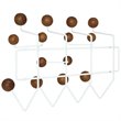 Modway Gumball Modern Wood Iron and Steel Coat Rack in Caramel
