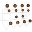 Modway Gumball Modern Wood Iron and Steel Coat Rack in Caramel
