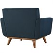 Modway Engage 2-Piece Fabric and Rubberwood Armchair and Ottoman in Azure