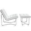 Gibraltar Upholstered Vinyl Lounge Chair in White