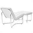 Gibraltar Upholstered Vinyl Lounge Chair in White