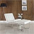 Gibraltar Upholstered Vinyl Lounge Chair in White