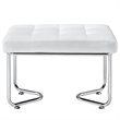 Gibraltar Upholstered Vinyl Lounge Chair in White