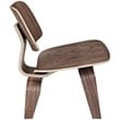 Modway Fathom Modern Durable Molded Plywood Accent Chair in Walnut