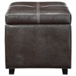 Modway Treasure Upholstered Vinyl and Wood Composite Ottoman in Espresso