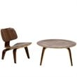 Modway Fathom 2-Piece Modern Style Wood Living Room Set in Walnut