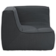 Modway Align Upholstered Corner Accent Chair in Charcoal