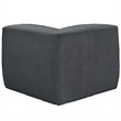 Modway Align Upholstered Corner Accent Chair in Charcoal