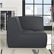 Modway Align Upholstered Corner Accent Chair in Charcoal