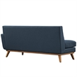 Modway Engage Right-Arm Upholstered Fabric and Wood Loveseat in Azure Blue