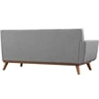 Modway Engage Left-Arm Upholstered Fabric and Wood Loveseat in Expectation Gray