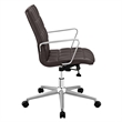 Modway Tile Faux Leather Swivel Office Chair in Brown