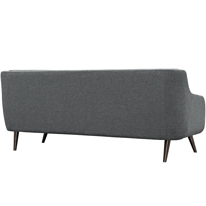 Modway Verve Upholstered Polyester Fabric and Rubberwood Sofa in Gray
