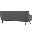 Modway Verve Upholstered Polyester Fabric and Rubberwood Sofa in Gray