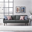 Modway Verve Upholstered Polyester Fabric and Rubberwood Sofa in Gray