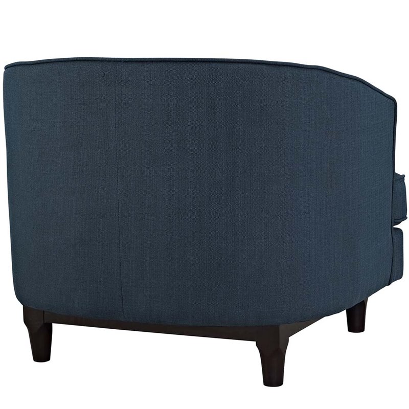 Modway Coast Modern Upholstered Polyester Fabric Armchair in Azure Blue