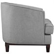 Modway Coast Modern Upholstered Polyester Fabric Armchair in Light Gray