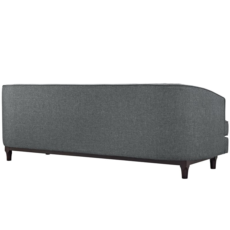 Modway Coast Modern Upholstered Polyester Fabric Sofa in Gray