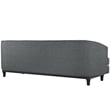 Modway Coast Modern Upholstered Polyester Fabric Sofa in Gray