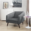 Slide Upholstered Fabric Armchair in Gray