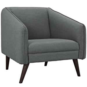 Slide Upholstered Fabric Armchair in Gray