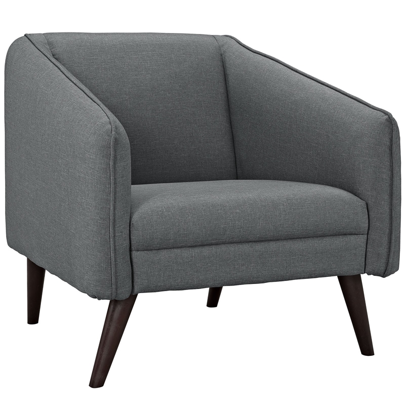 Slide Upholstered Fabric Armchair in Gray
