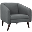 Slide Upholstered Fabric Armchair in Gray