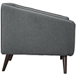 Slide Upholstered Fabric Armchair in Gray