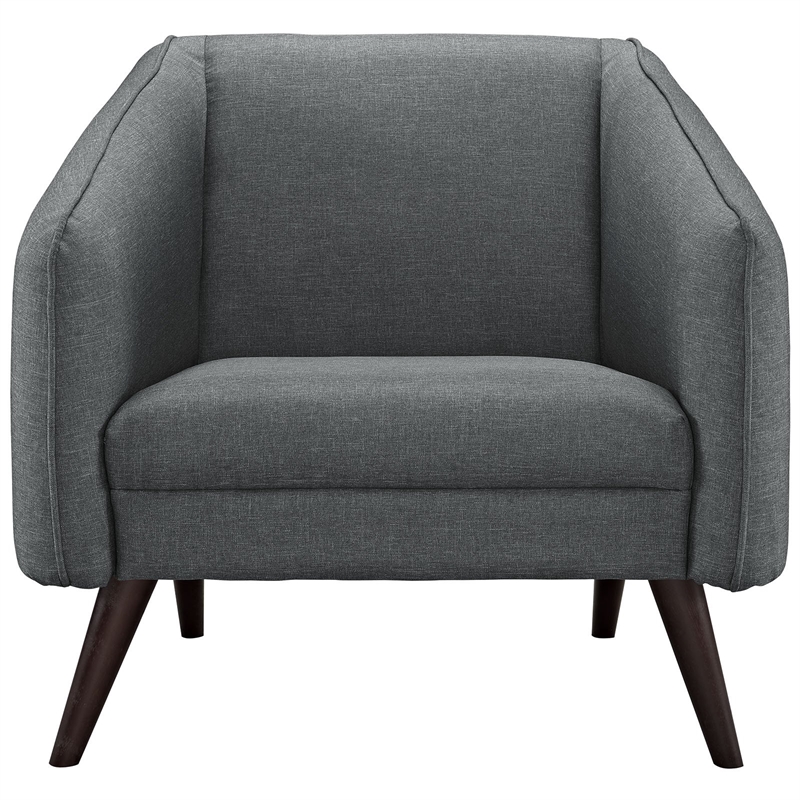 Slide Upholstered Fabric Armchair in Gray