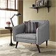 Slide Upholstered Fabric Armchair in LightGray