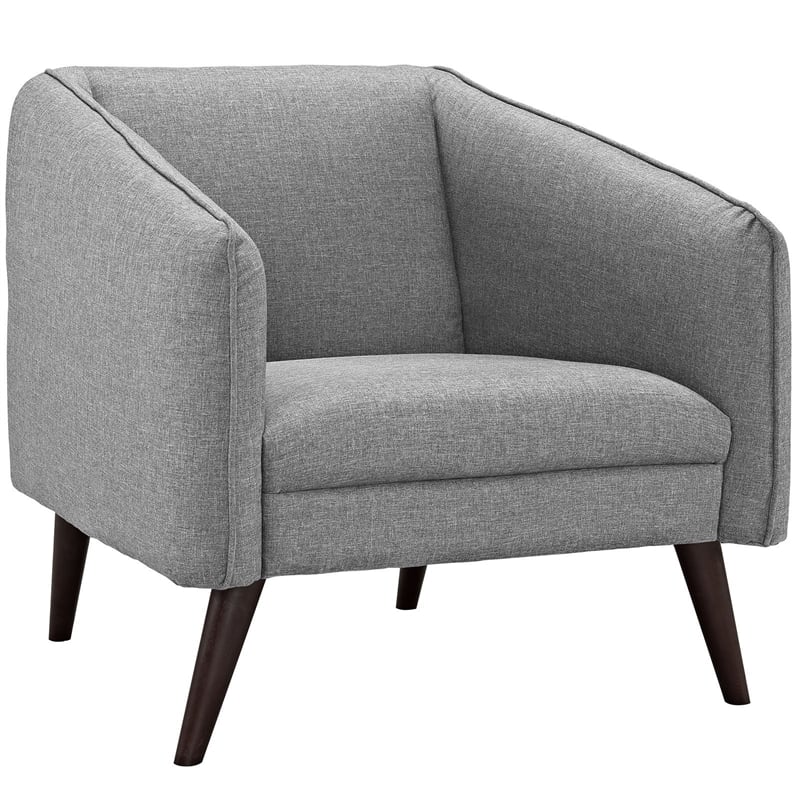 Slide Upholstered Fabric Armchair in LightGray