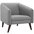 Slide Upholstered Fabric Armchair in LightGray