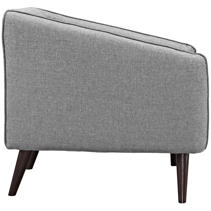 Slide Upholstered Fabric Armchair in LightGray