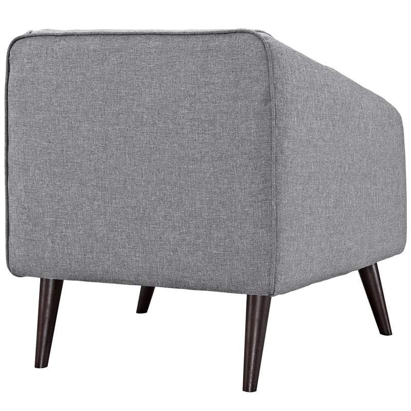 Slide Upholstered Fabric Armchair in LightGray