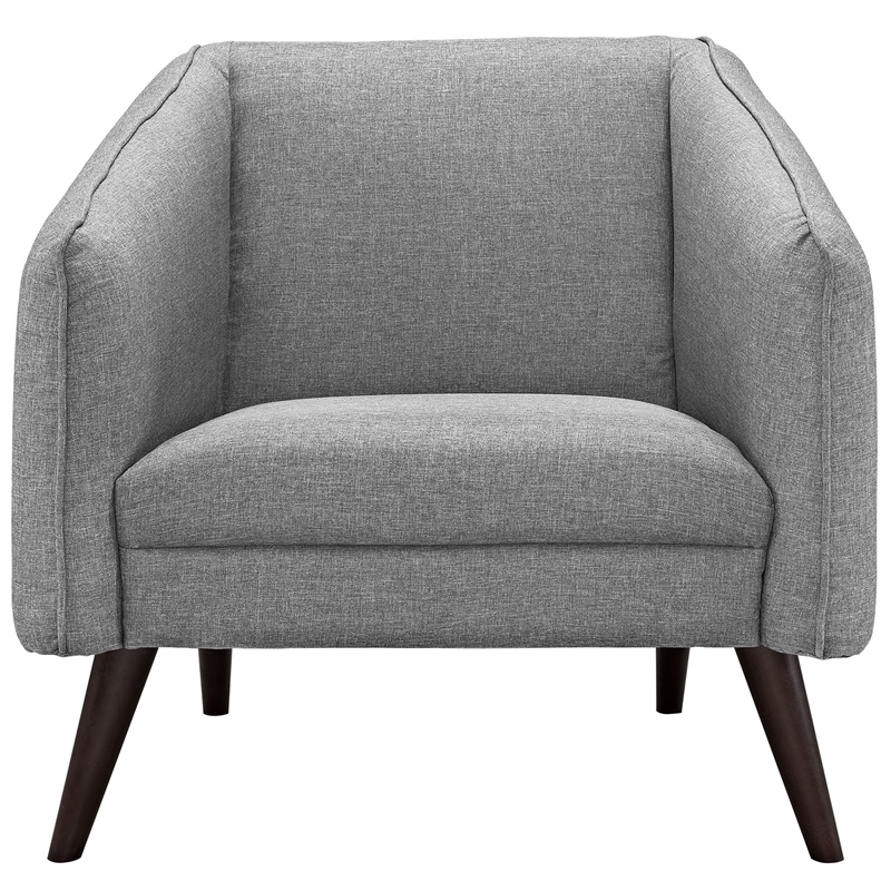 Slide Upholstered Fabric Armchair in LightGray