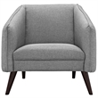 Slide Upholstered Fabric Armchair in LightGray