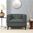 Modway Serve Modern Upholstered Polyester Fabric Armchair in Gray