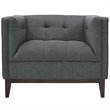 Modway Serve Modern Upholstered Polyester Fabric Armchair in Gray