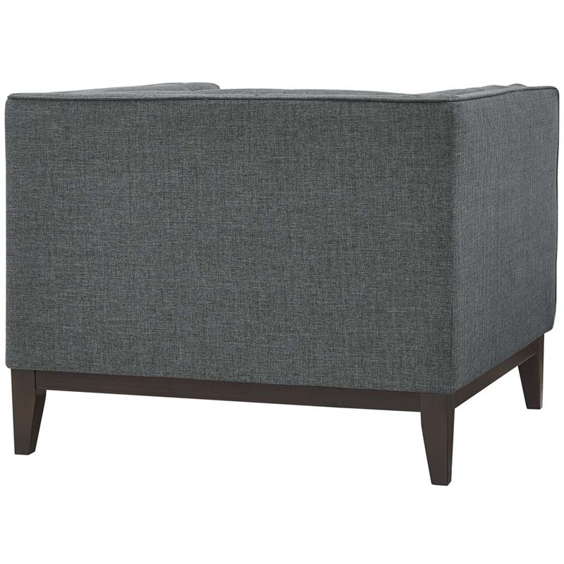 Modway Serve Modern Upholstered Polyester Fabric Armchair in Gray
