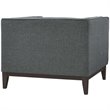 Modway Serve Modern Upholstered Polyester Fabric Armchair in Gray
